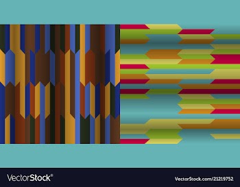 Set of abstract geometric seamless color vector image