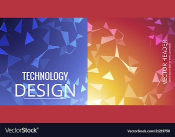 Set of abstract geometric seamless color vector image