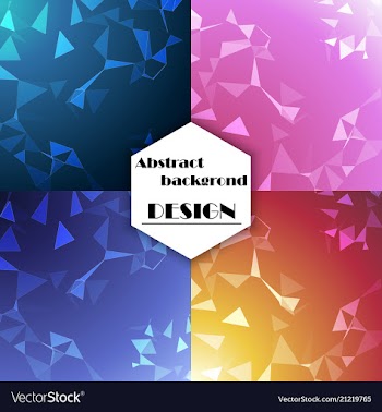 Set of abstract geometric seamless color vector image