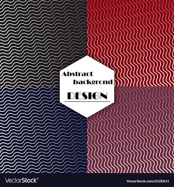 Set of abstract geometric seamless color vector image