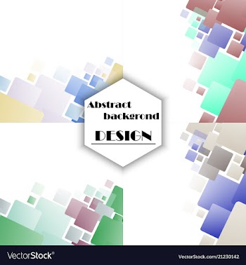 Set of abstract geometric seamless color vector image