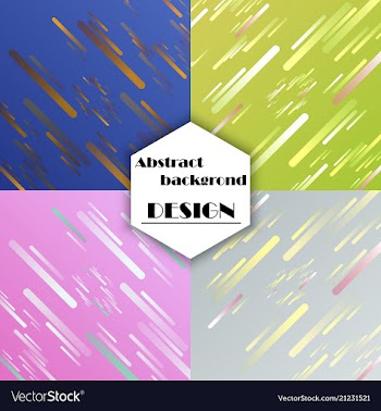 Set of abstract geometric seamless color vector image