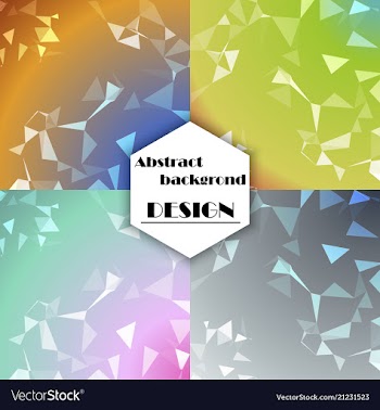 Set of abstract geometric seamless color vector image