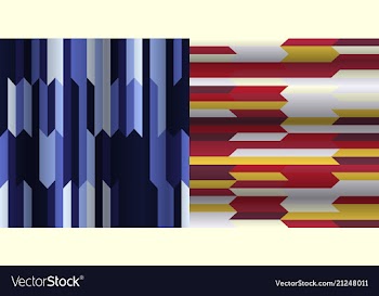 Set of abstract geometric seamless color vector image