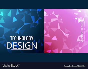 Set of abstract geometric seamless color vector image