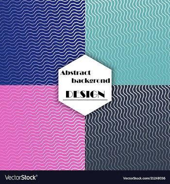 Set of abstract geometric seamless color vector image