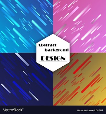 Set of abstract geometric seamless color vector image