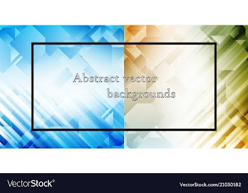 Set of abstract hexagon background technology vector image