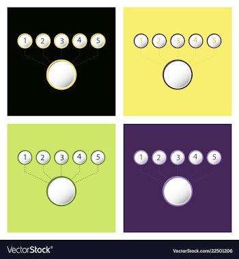 Set of abstract infographics number options vector image