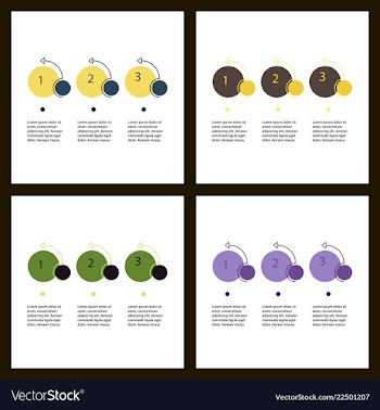 Set of abstract infographics number options vector image
