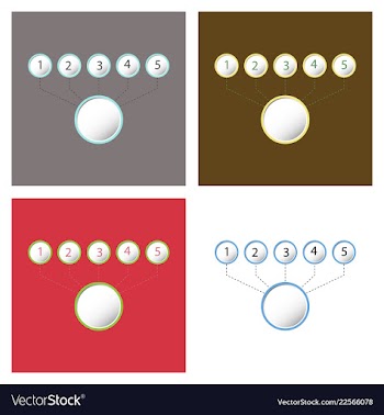 Set of abstract infographics number options vector image
