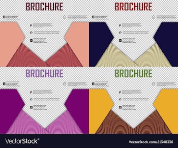 Set of abstract layout brochure cover design info vector image