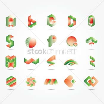 Set of abstract logos