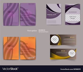 Set of abstract modern flyers and brochures vector image