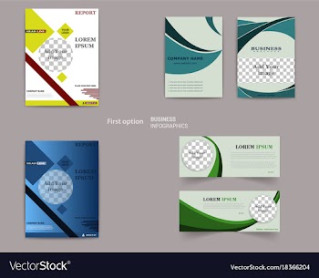 Set of abstract modern flyers and brochures vector image