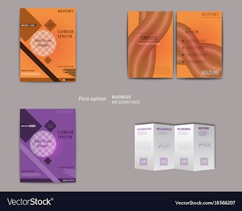 Set of abstract modern flyers and brochures vector image