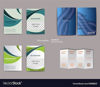 Set of abstract modern flyers and brochures vector image