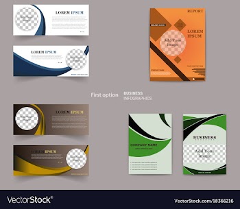 Set of abstract modern flyers and brochures vector image