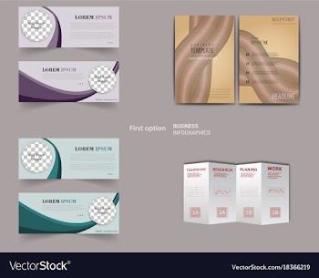 Set of abstract modern flyers and brochures vector image