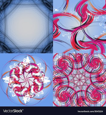 Set of Abstract modern wave colorful background vector image