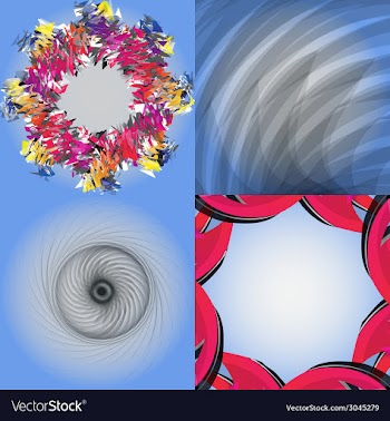Set of Abstract modern wave colorful background vector image