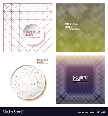 Set of abstract molecules and 3d paper integrated vector image