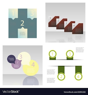 Set of abstract paper infografics eps10 vector image
