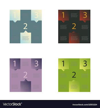 Set of abstract paper infografics eps10 vector image
