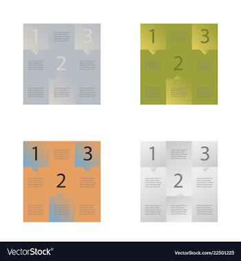 Set of abstract paper infografics eps10 vector image