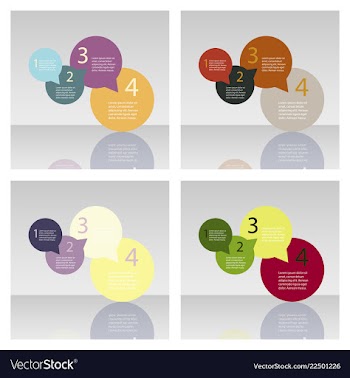 Set of abstract paper infografics eps10 vector image