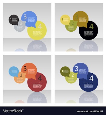 Set of abstract paper infografics eps10 vector image