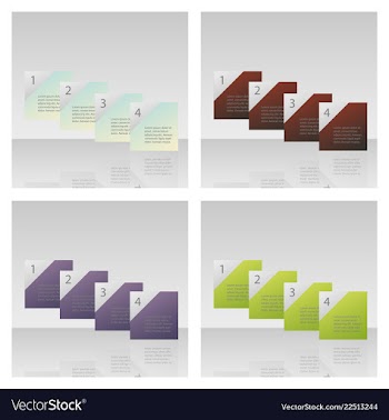 Set of abstract paper infografics eps10 vector image