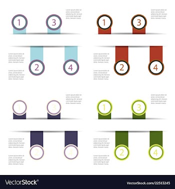 Set of abstract paper infografics eps10 vector image