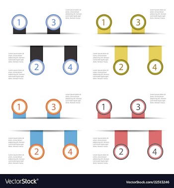 Set of abstract paper infografics eps10 vector image
