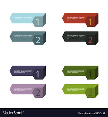Set of abstract paper infografics eps10 vector image