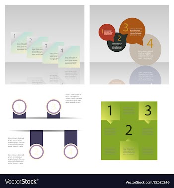 Set of abstract paper infografics eps10 vector image
