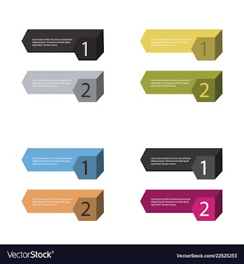 Set of abstract paper infografics eps10 vector image