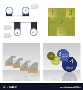 Set of abstract paper infografics eps10 vector image