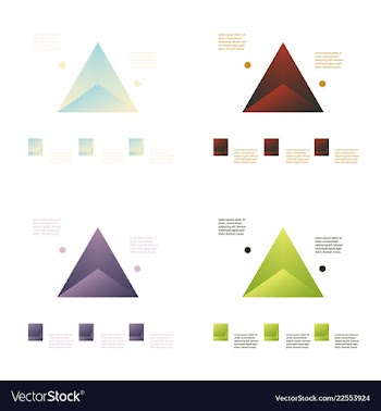 Set of abstract paper infografics eps10 vector image