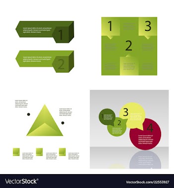 Set of abstract paper infografics eps10 vector image