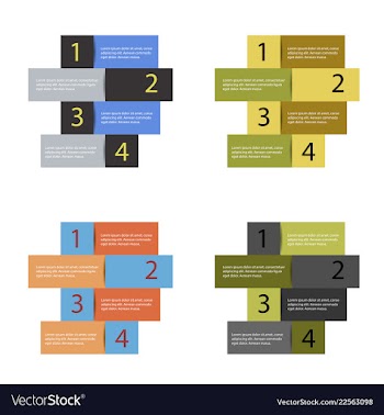 Set of abstract paper infografics eps10 vector image