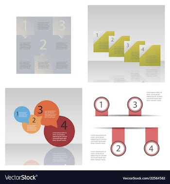Set of abstract paper infografics eps10 vector image