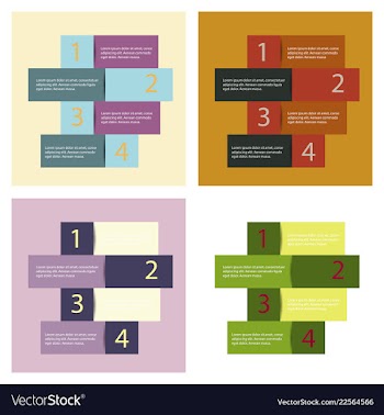 Set of abstract paper infografics eps10 vector image