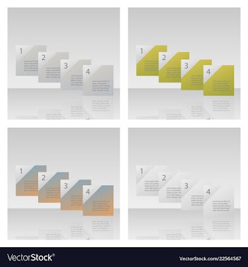 Set of abstract paper infografics eps10 vector image