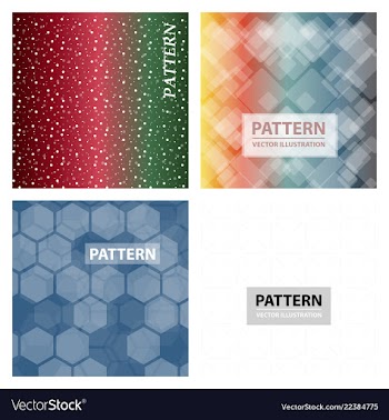 Set of abstract stylish pattern stylish pattern vector image