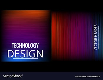Set of abstract technology web banner vector image