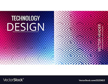 Set of abstract technology web banner vector image