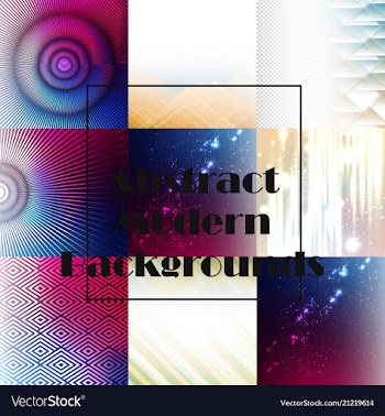 Set of abstract technology web banner vector image