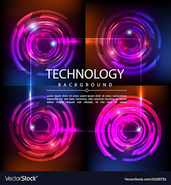 Set of abstract technology web banner vector image