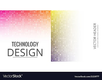 Set of abstract technology web banner vector image